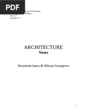 Architecture. Notes