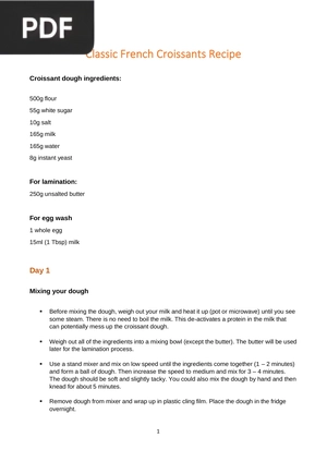 Classic French Croissants Recipe