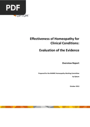 Effectiveness of Homeopathy for Clinical Conditions: Evaluation of the Evidence