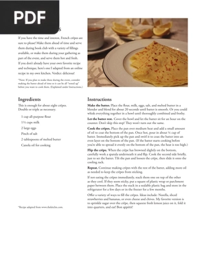 French Crepes and Classic French Palmiers