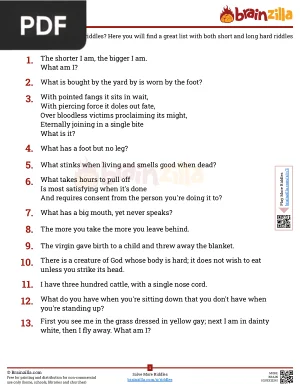 Hard Riddles
