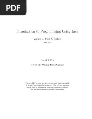 Introduction to Programming Using Java