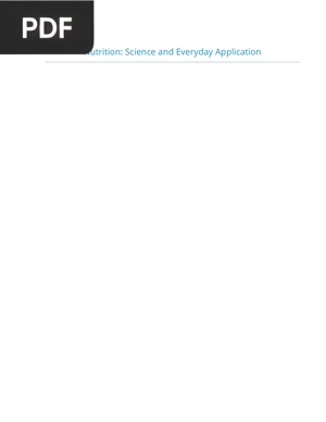 Nutrition: Science and Everyday Application