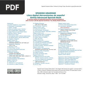 Spanish Grammar Online